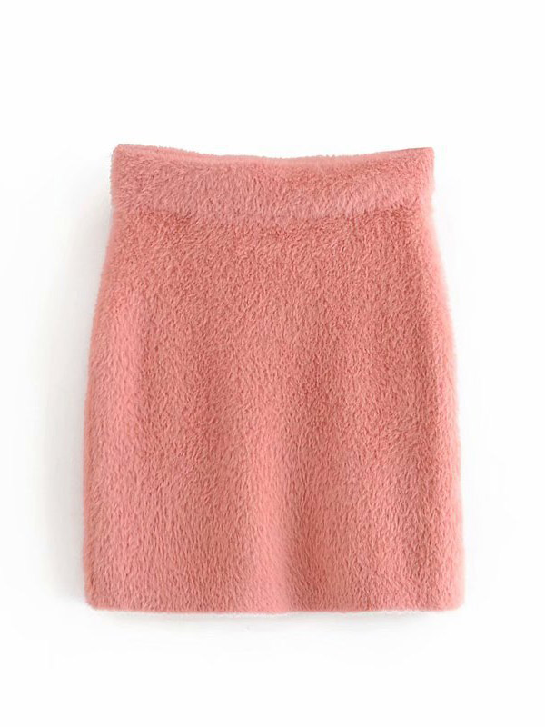 Pink Knitted Cropped Cardigan Sets