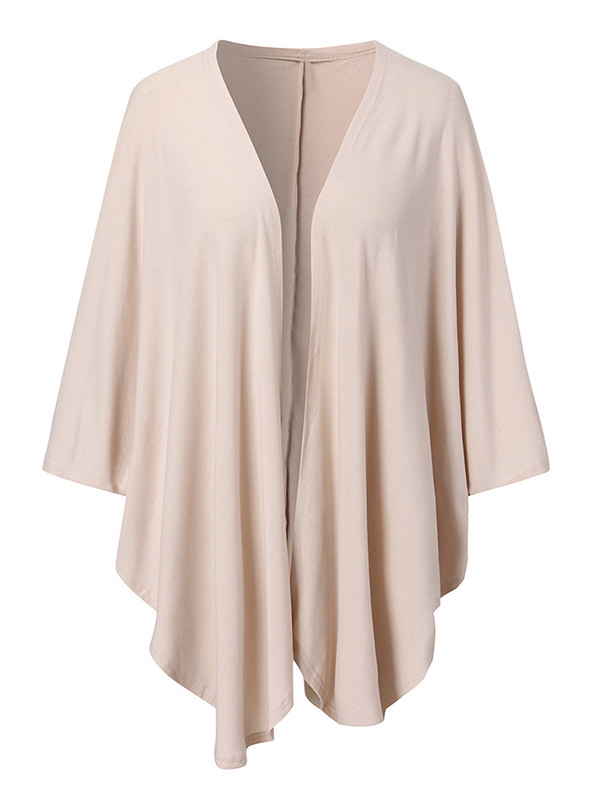 Apricot Cardigan with Irregular Hem