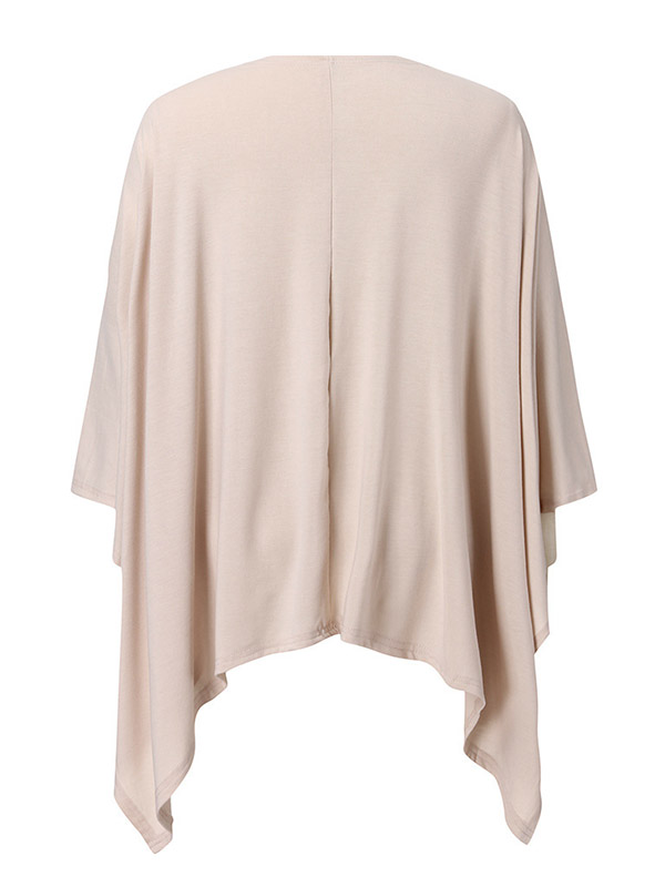 Apricot Cardigan with Irregular Hem