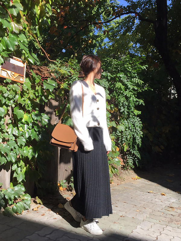 Black Split Knitted Skirts