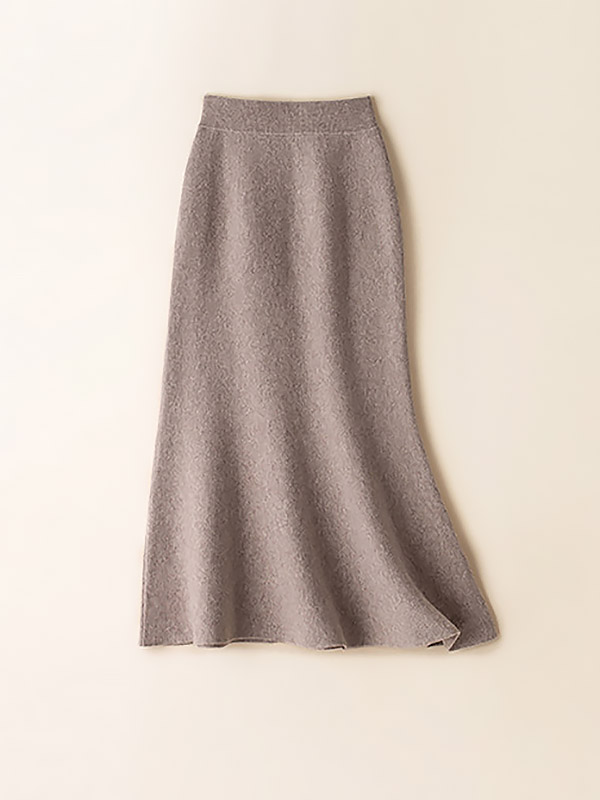 Camel Modern Mermaid Knitted Skirts