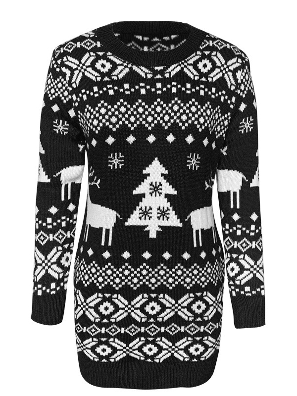 Black Christmas Sweater Dress