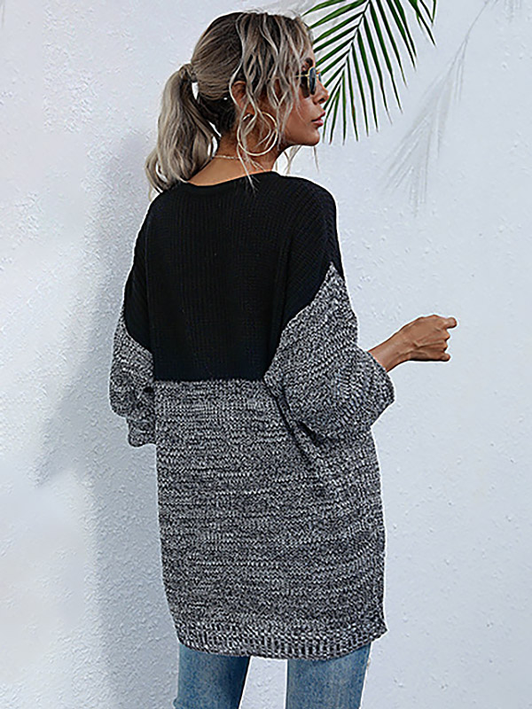 Black Round Neck Pullover Jumper