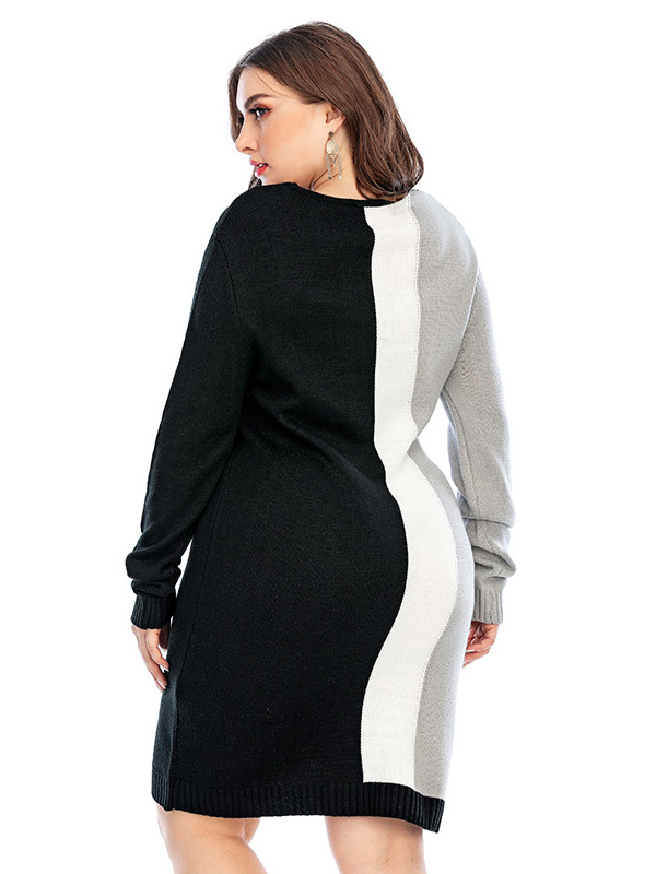 Multicolored Oversized Bodycon Knit Dresses