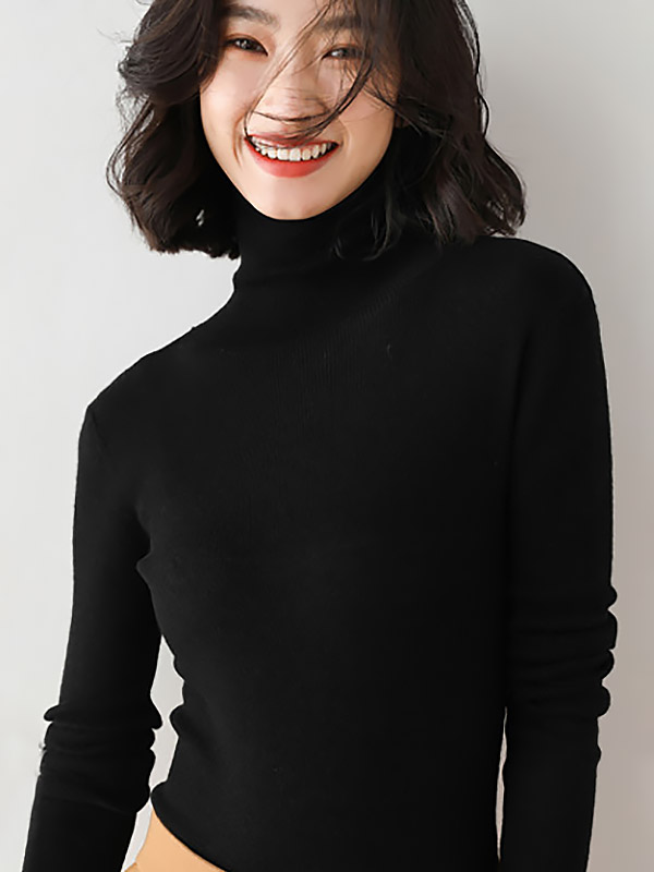 Black Bodycon Classic Base Knit Sweaters