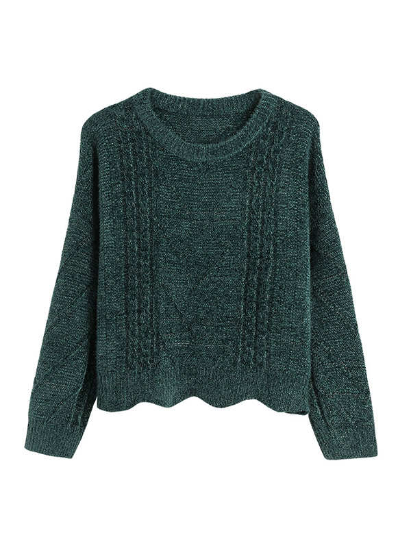 Gray Winter Loose Knitted Sweater