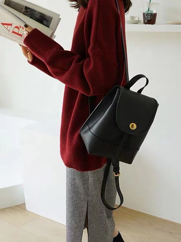 Red Autumn/Winter Thickened High Neck Sweater