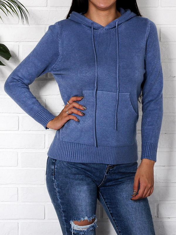 Dark Blue Oversize Hoodies with Pockets