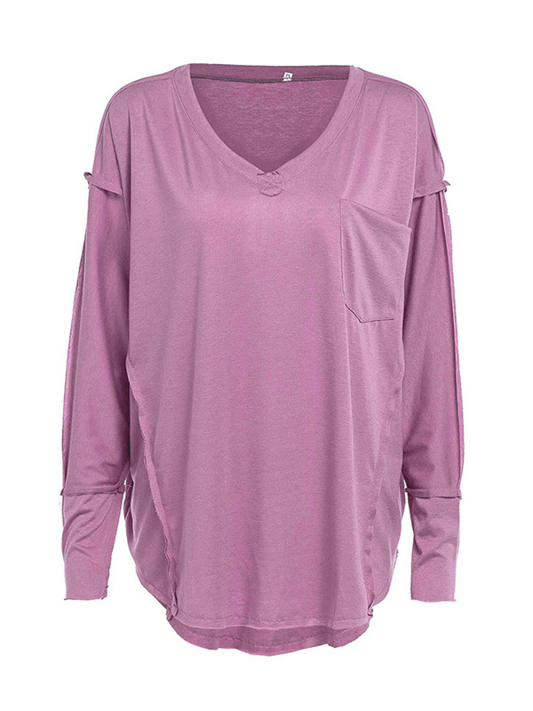 Pink V Neck Kntted Top