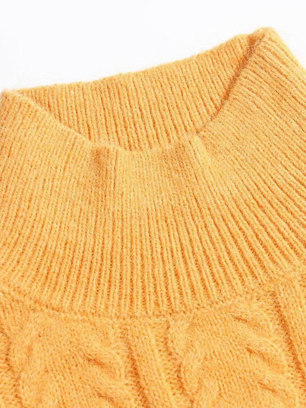 Yellow High Neck Sweater