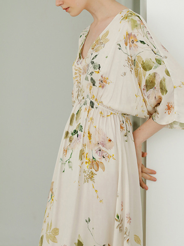 Long Floral Printed Nightgown