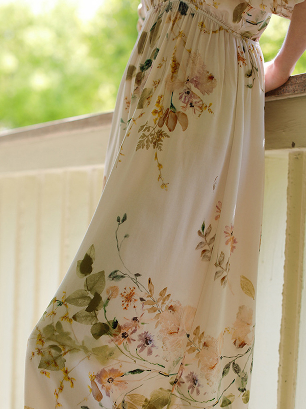 Long Floral Printed Nightgown