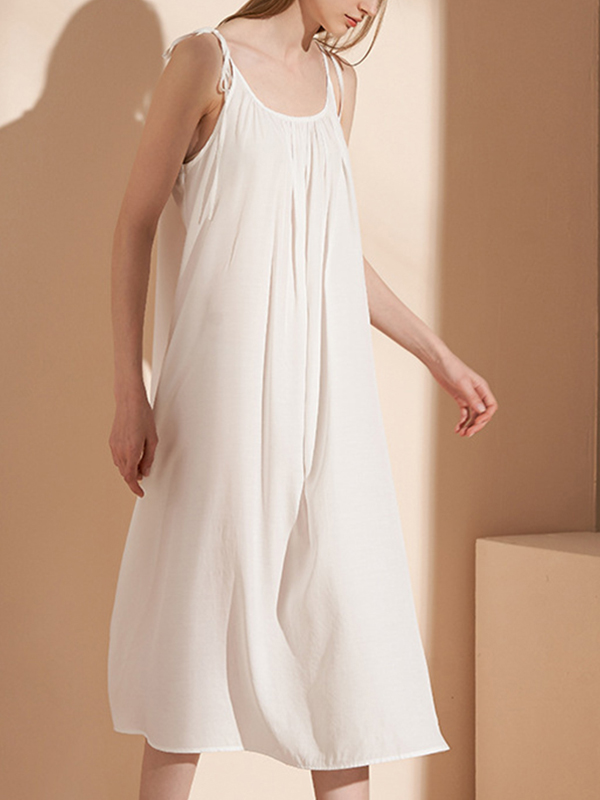 White Tie Shoulder Nightgown