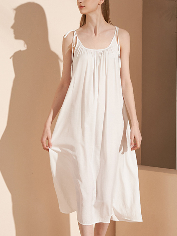 White Tie Shoulder Nightgown