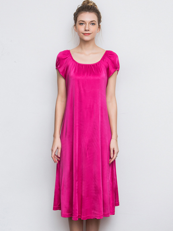 Bright Pink Silk Sleepdress