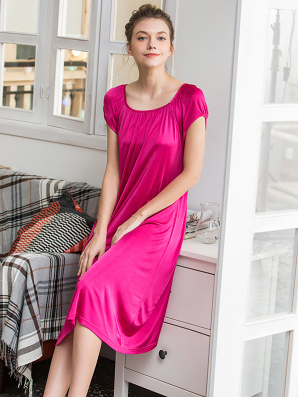 Bright Pink Silk Sleepdress