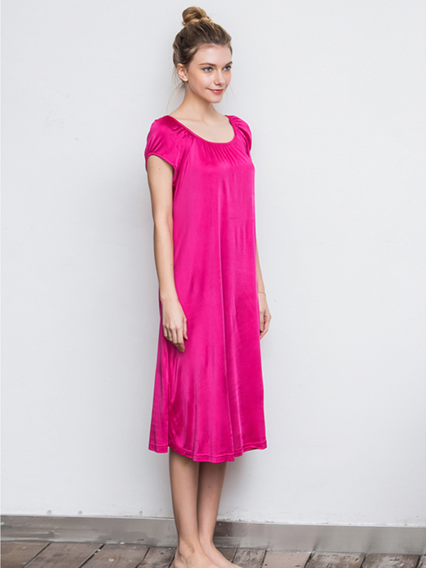 Bright Pink Silk Sleepdress