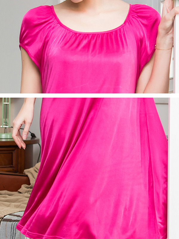 Bright Pink Silk Sleepdress