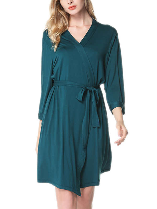 Dark Green Modal Robe