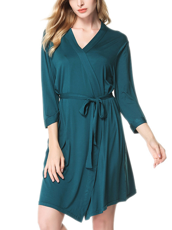 Dark Green Modal Robe