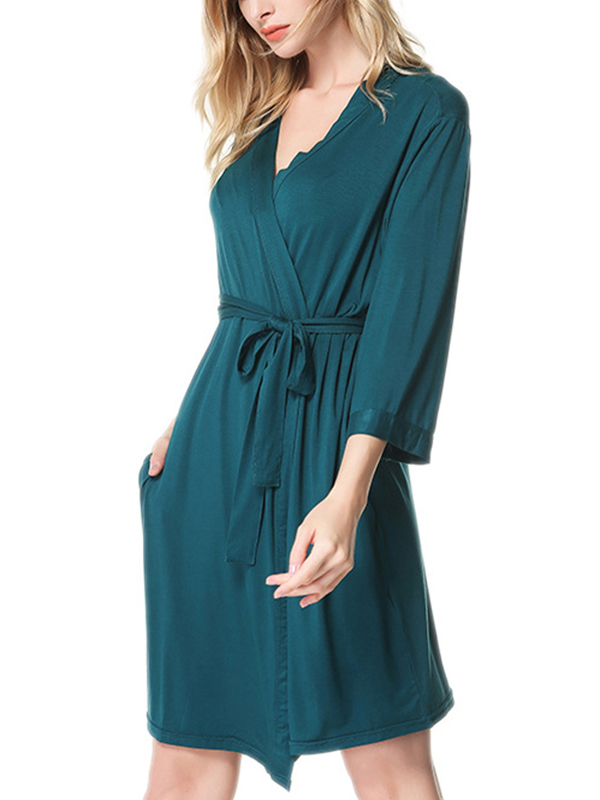 Dark Green Modal Robe