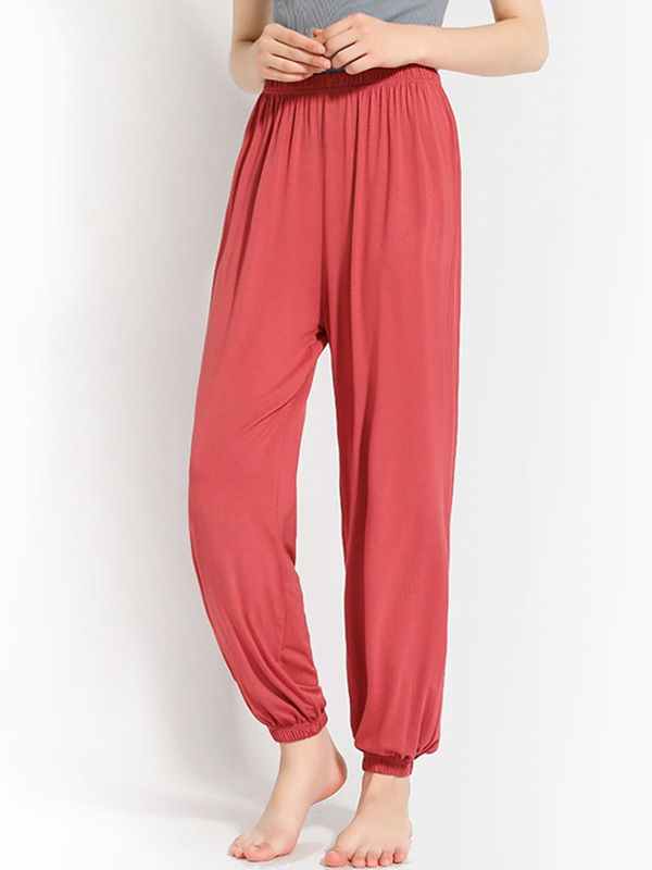 Red High Elastic Modal Joggers