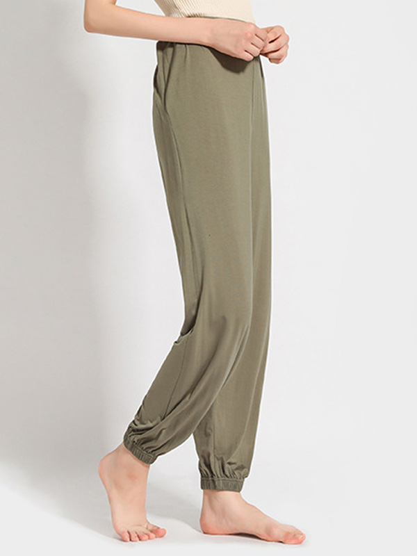 Army Green High Elastic Modal Joggers