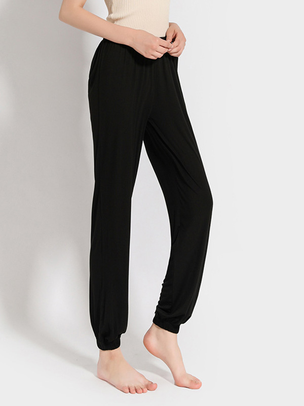 Black High Elastic Modal Joggers