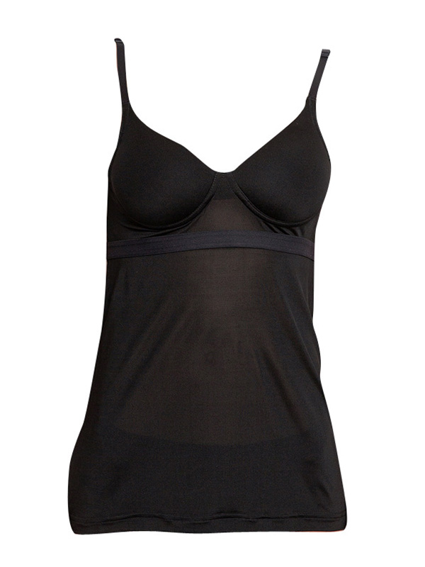 Black Sheer Silk Camisole